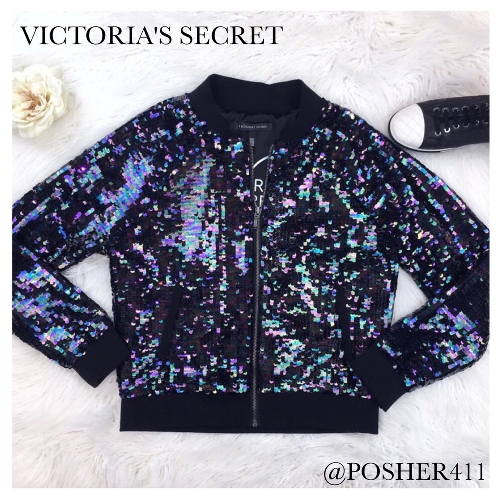 π NWOT VICTORIA'S SECRET SEQUIN JACKET - Picture 1 of 7